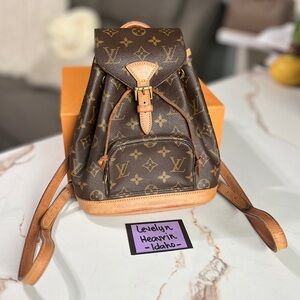 SOLD-Authentic Louis Vuitton Montsouris Mini Backpack Monogram